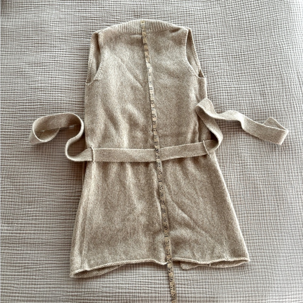 Theory Beige Sleeveless Cardigan - Picture 7 of 7
